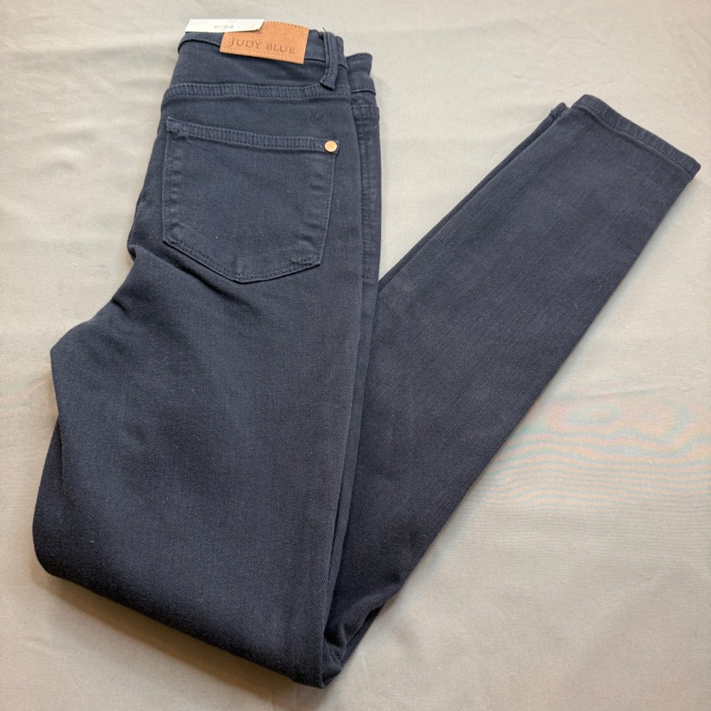 Judy Blue High Waist Tummy Control Skinny Jeans Navy Blue 0/24 NWT